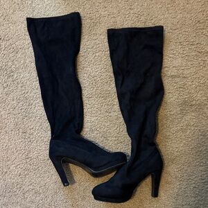 New Directions Black Over the Knee Boots